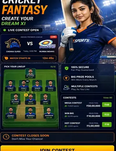 Come (Come App) fantasy cricket & matchday visual 3